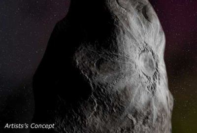 Centaur&rsquo;s bright surface spot could be crater of fresh ice (artist&rsquo;s impression)
