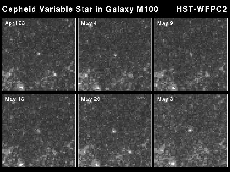 Cepheid variable star in galaxy M100