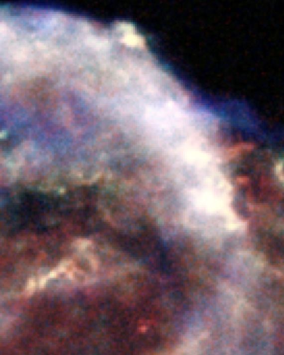 Chandra X-ray Observatory Kepler&rsquo;s Supernova Remnant (close-up, X-ray data)