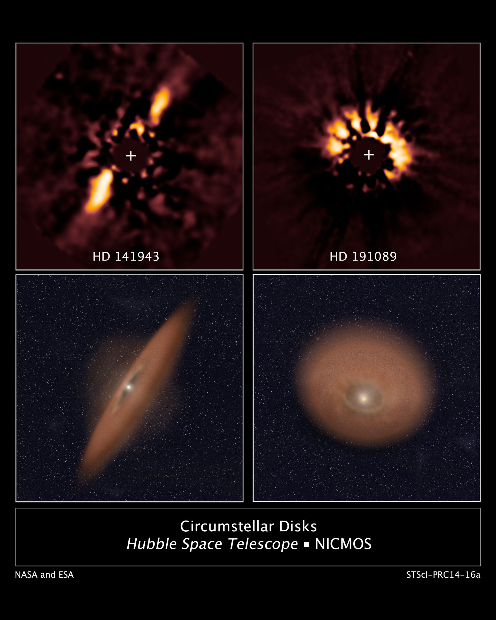Circumstellar disks HD 141943 and HD 191089