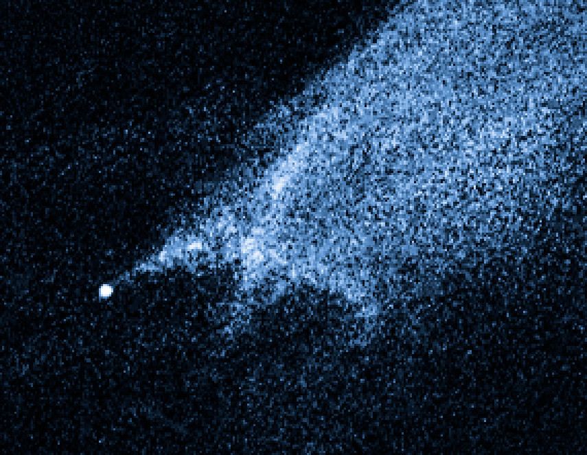 Close-up of comet-like asteroid P2010 A2