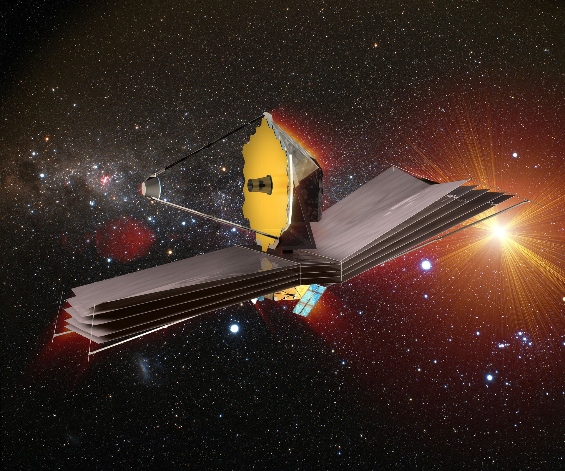 Closing in on distant, infant galaxies (artist&rsquo;s impression)