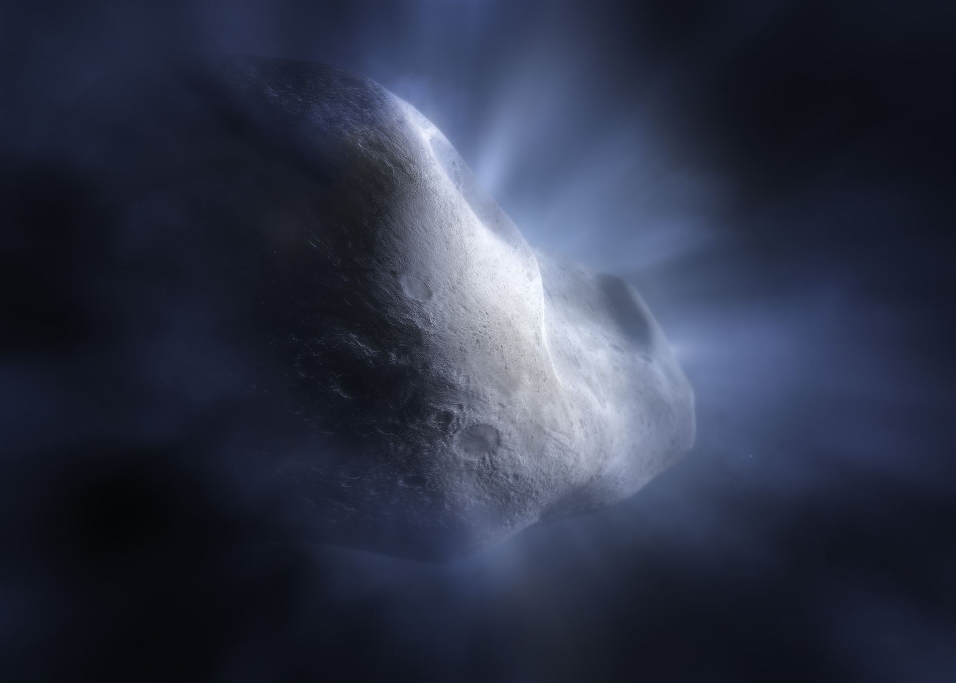 Comet Tempel 1 close-up [artist&rsquo;s impression]