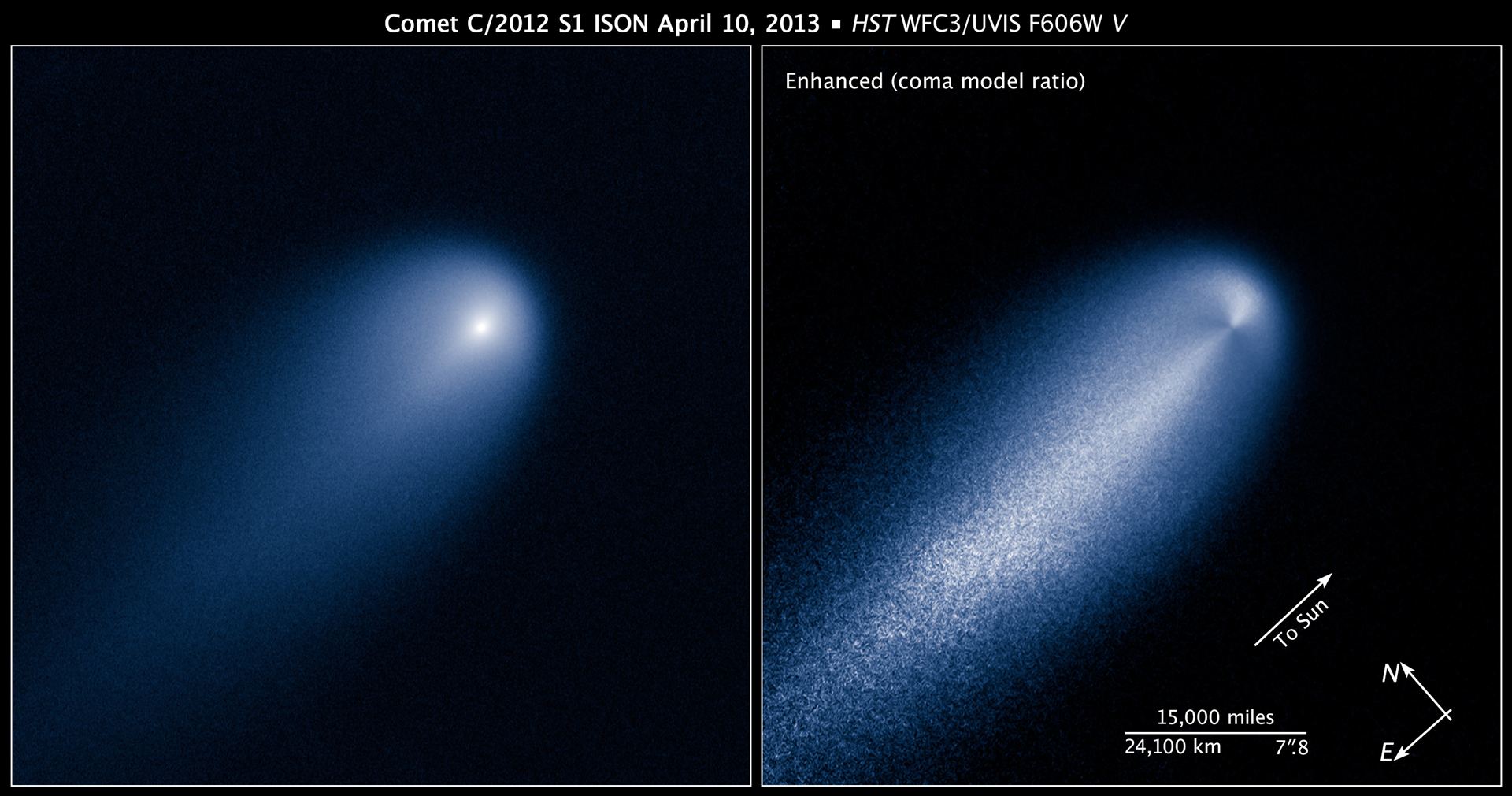 Compass and scale image for Comet ISON