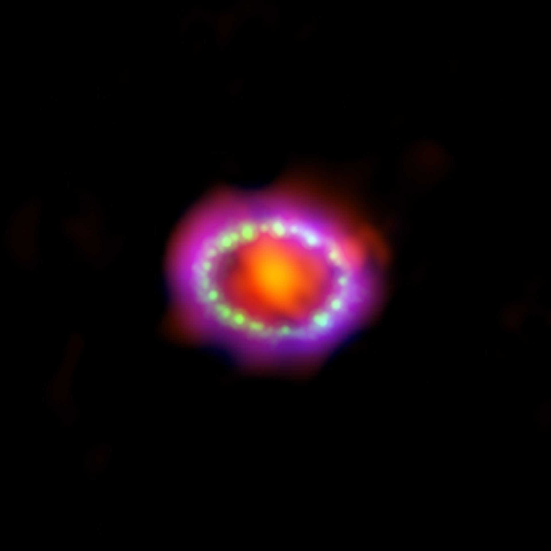Composite image of supernova 1987A