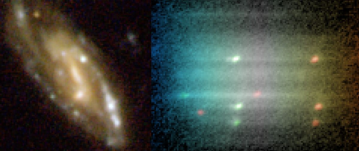 Composite of the galaxy image (left) and the spectrum (right)