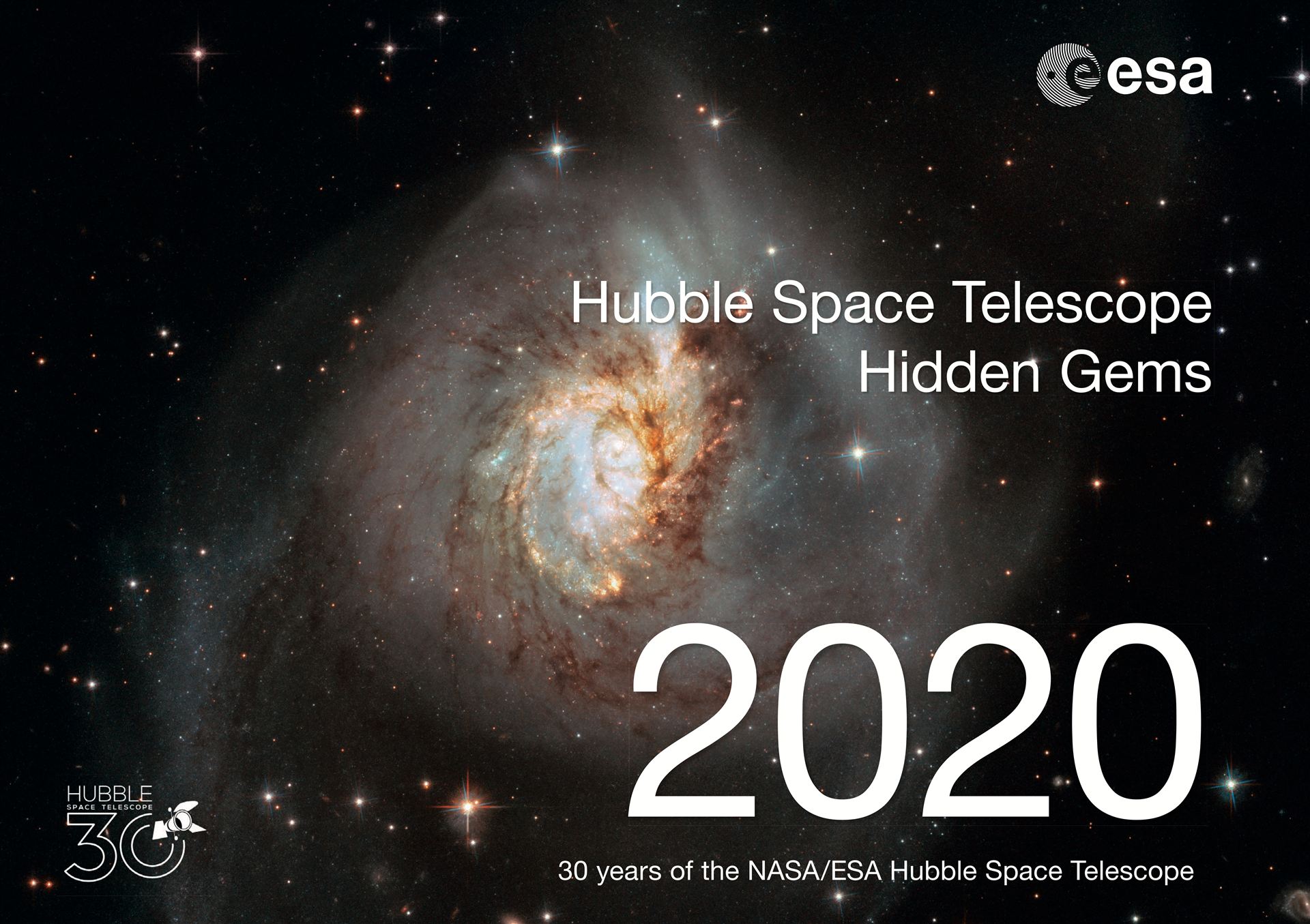 Cover Page of the Hubble 30 Hidden Gems Calendar