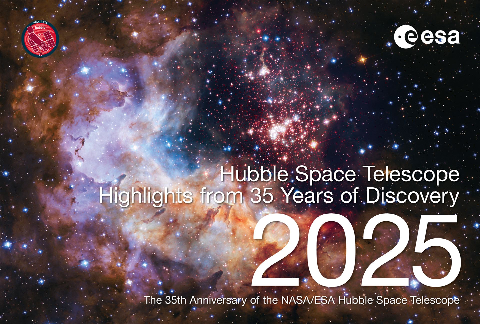 Cover page of the ESAHubble 35th anniversary calendar