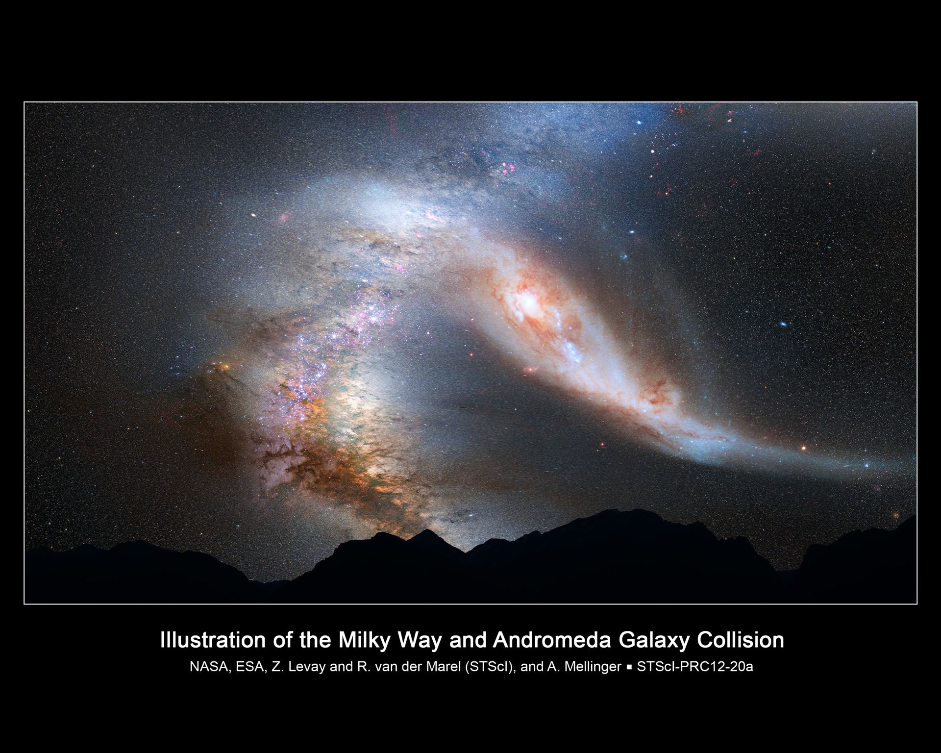 Crash of the Titans Andromeda Galaxy and the Milky Way Collision