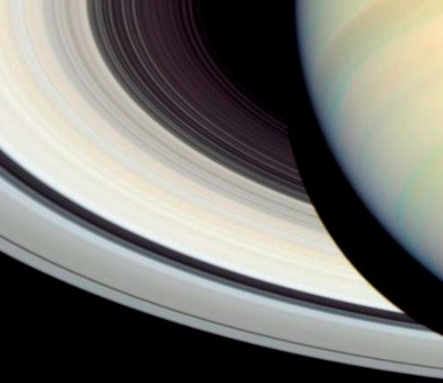 Detail of Saturn&rsquo;s Rings, Disk and Shadow