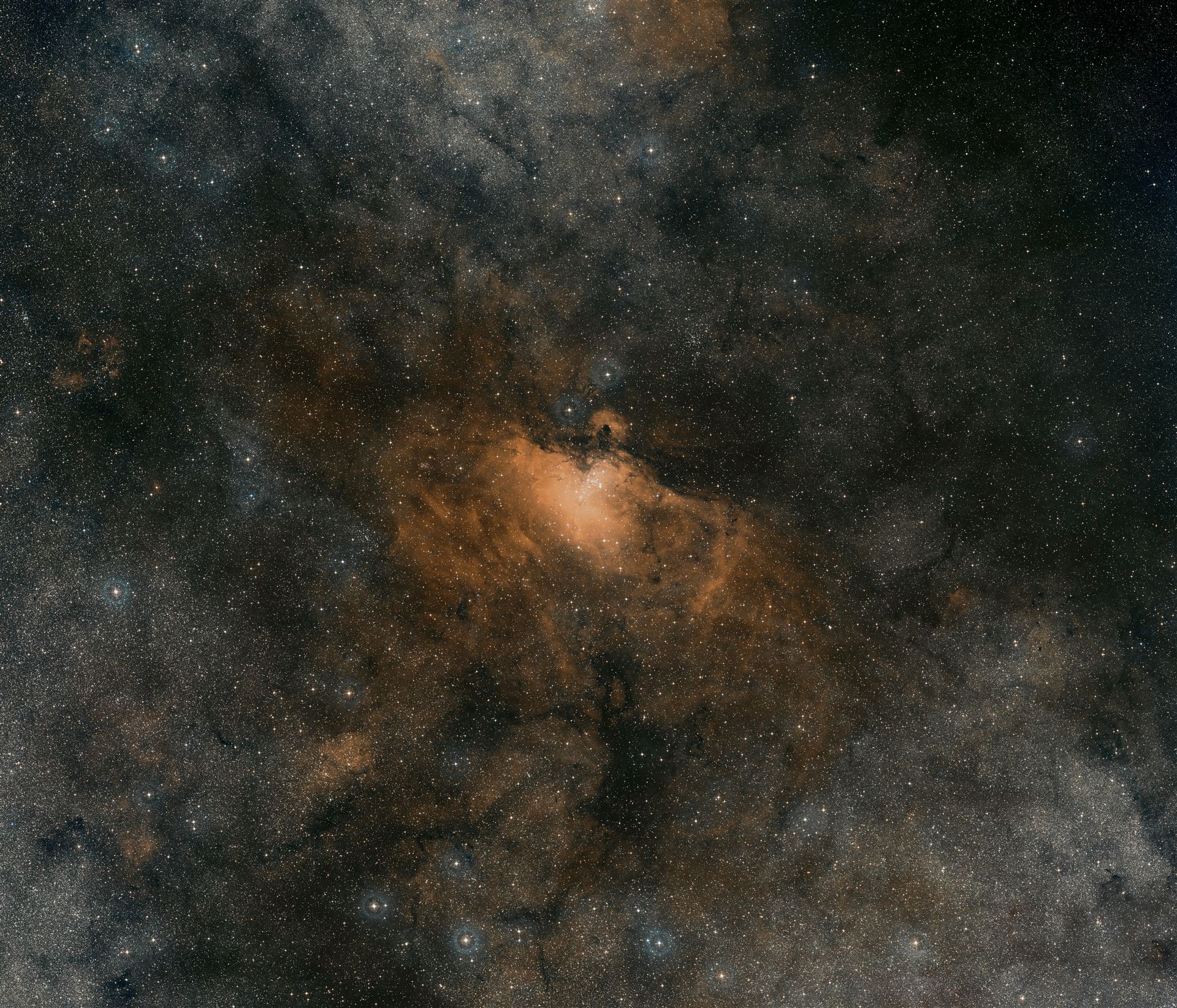 Digitized Sky Survey Image of the Eagle Nebula