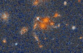 Distant galaxy cluster HST002013+28366