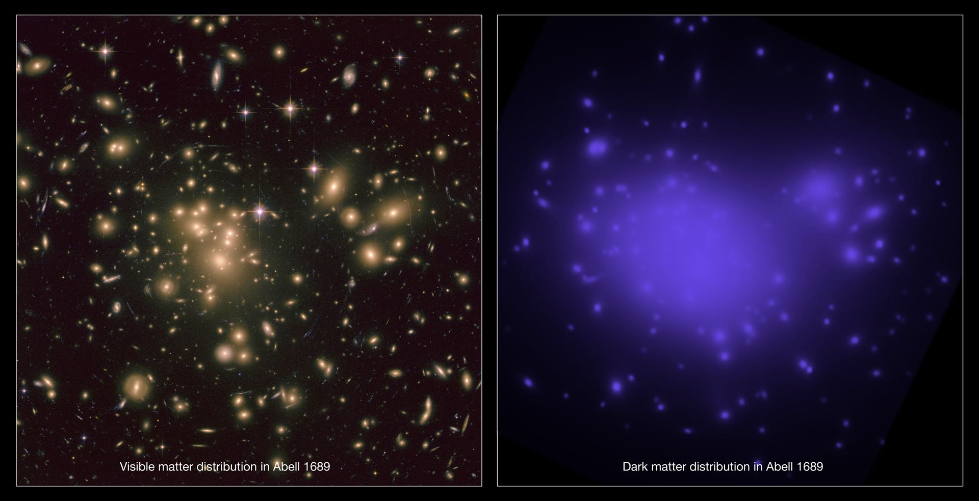 Distribution of light and mass in Abell 1689