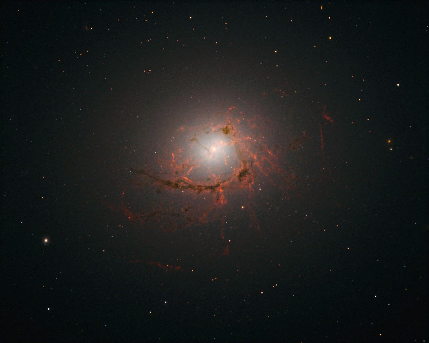 Dusty filaments in NGC 4696