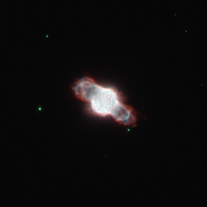 Dying star cocooned within its own gases
