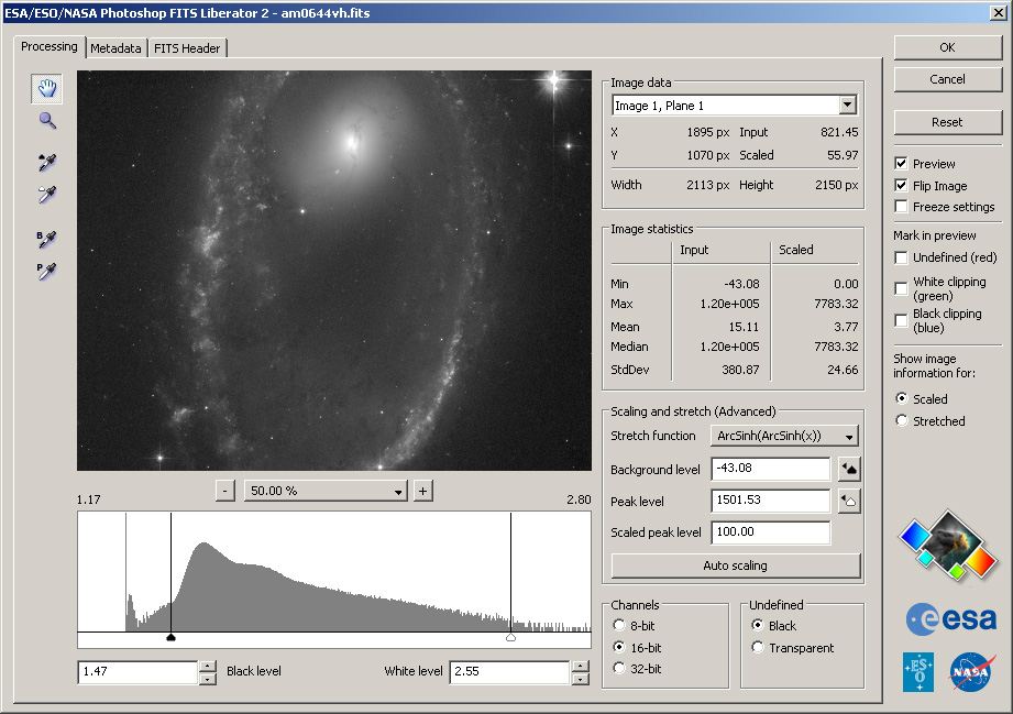 ESAESONASA Photoshop FITS Liberator v. 2.2 released