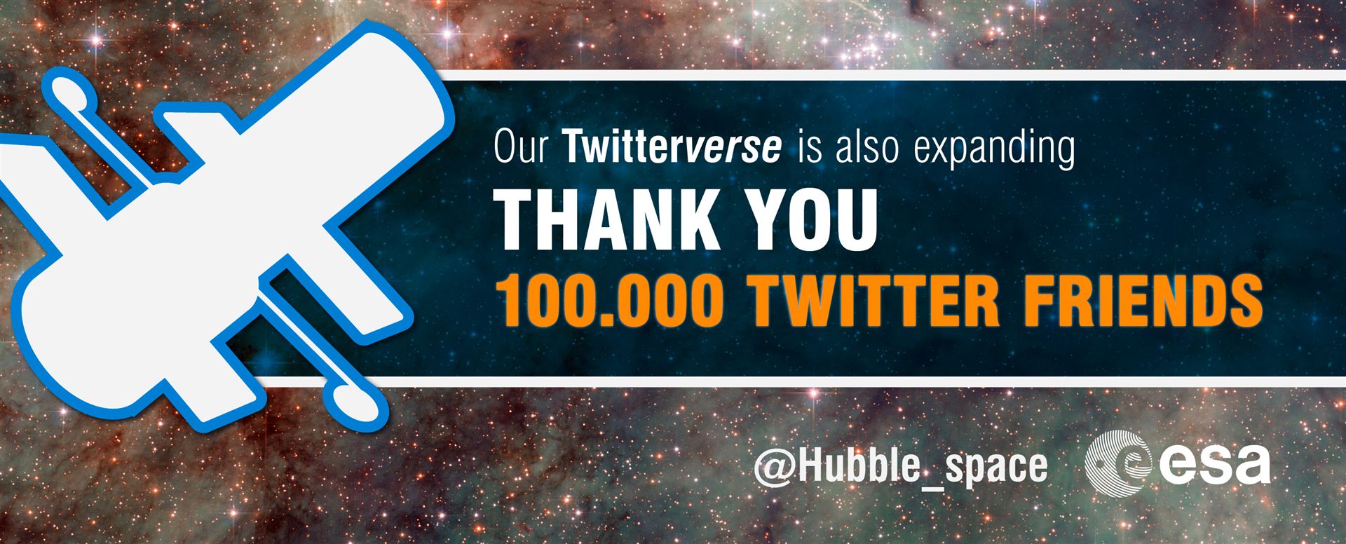 ESAHubble reaches 100 000 Twitter followers
