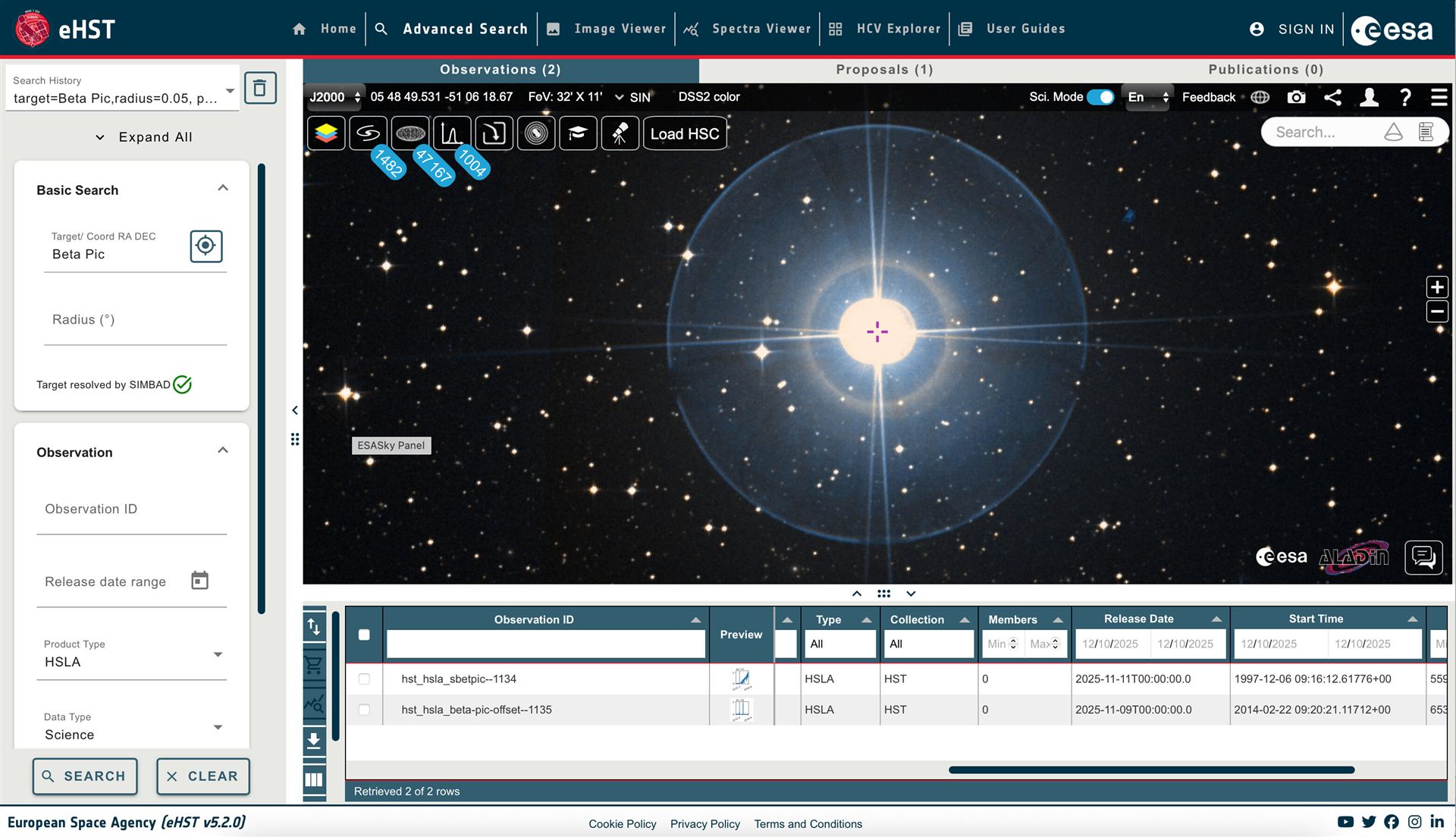 Example HSLA products available in eHST