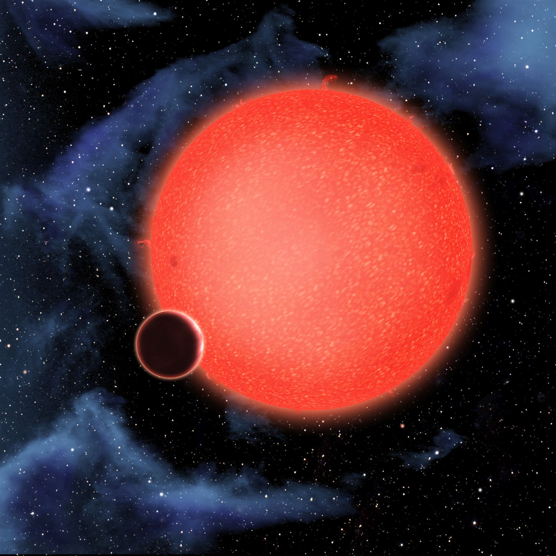 Exoplanet GJ 1214b (artist&rsquo;s impression)