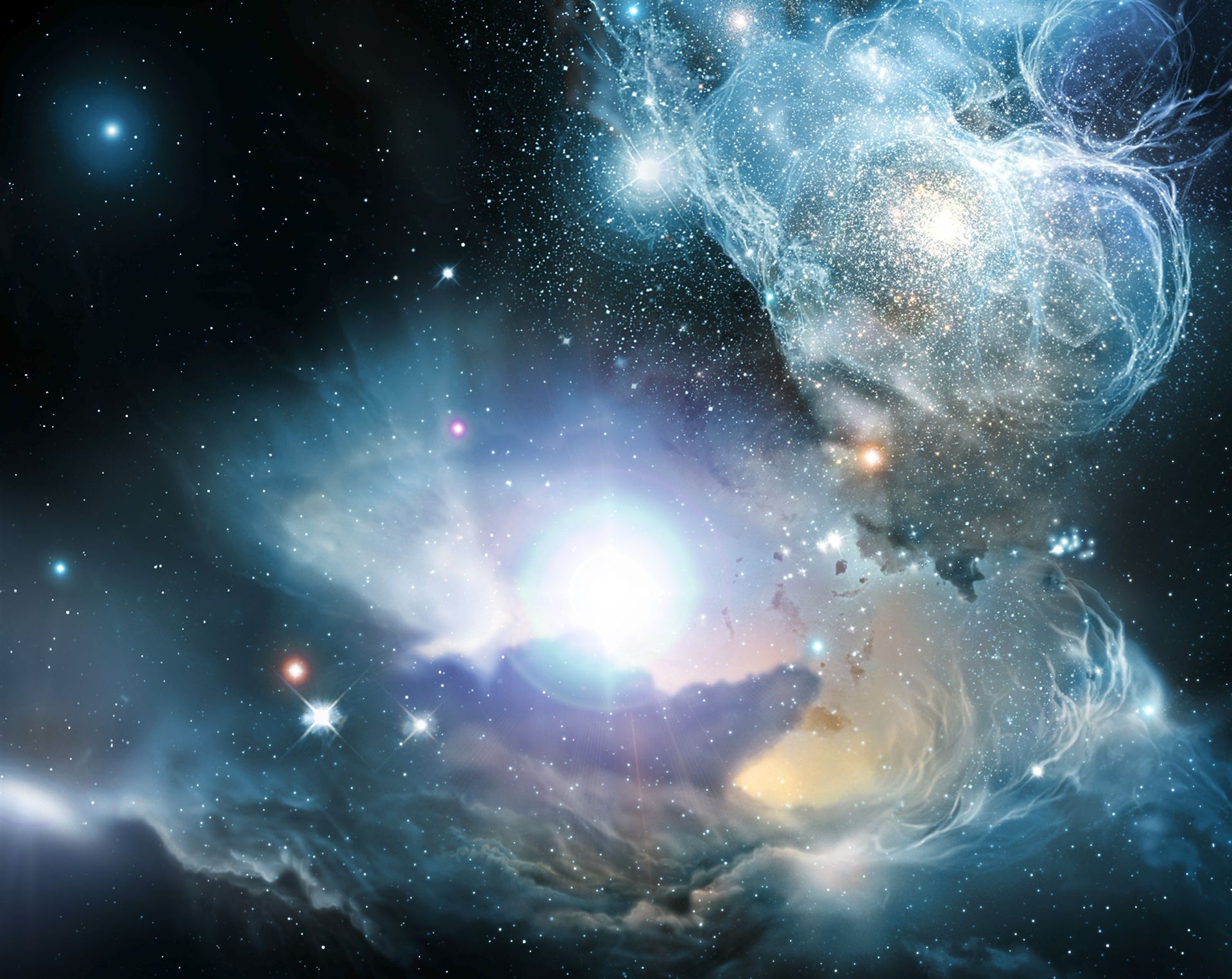 Finding the ashes of the first stars [artist&rsquo;s impression]