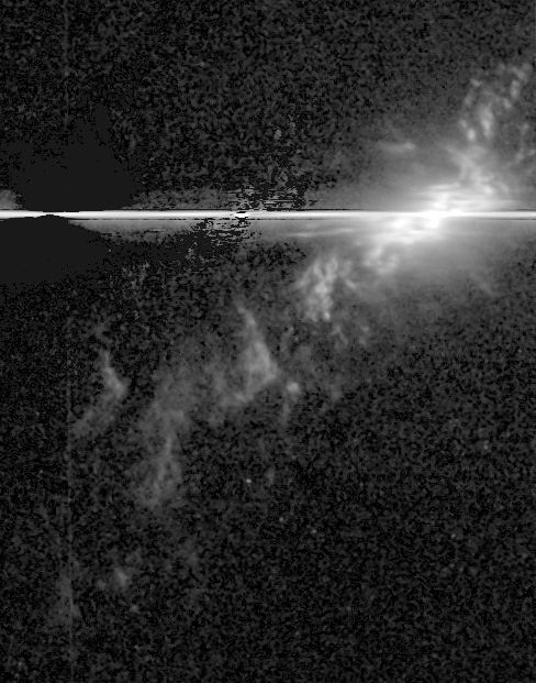 Fireworks near galaxy NGC 4151 (STIS optical)