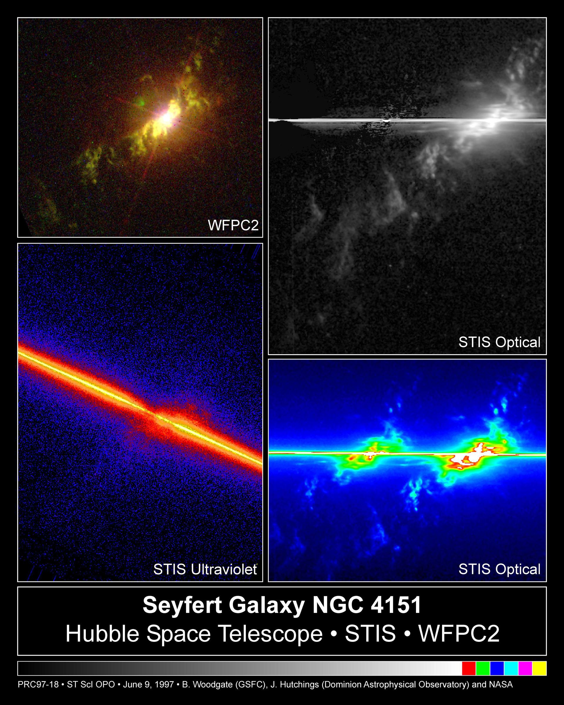 Fireworks near galaxy NGC 4151