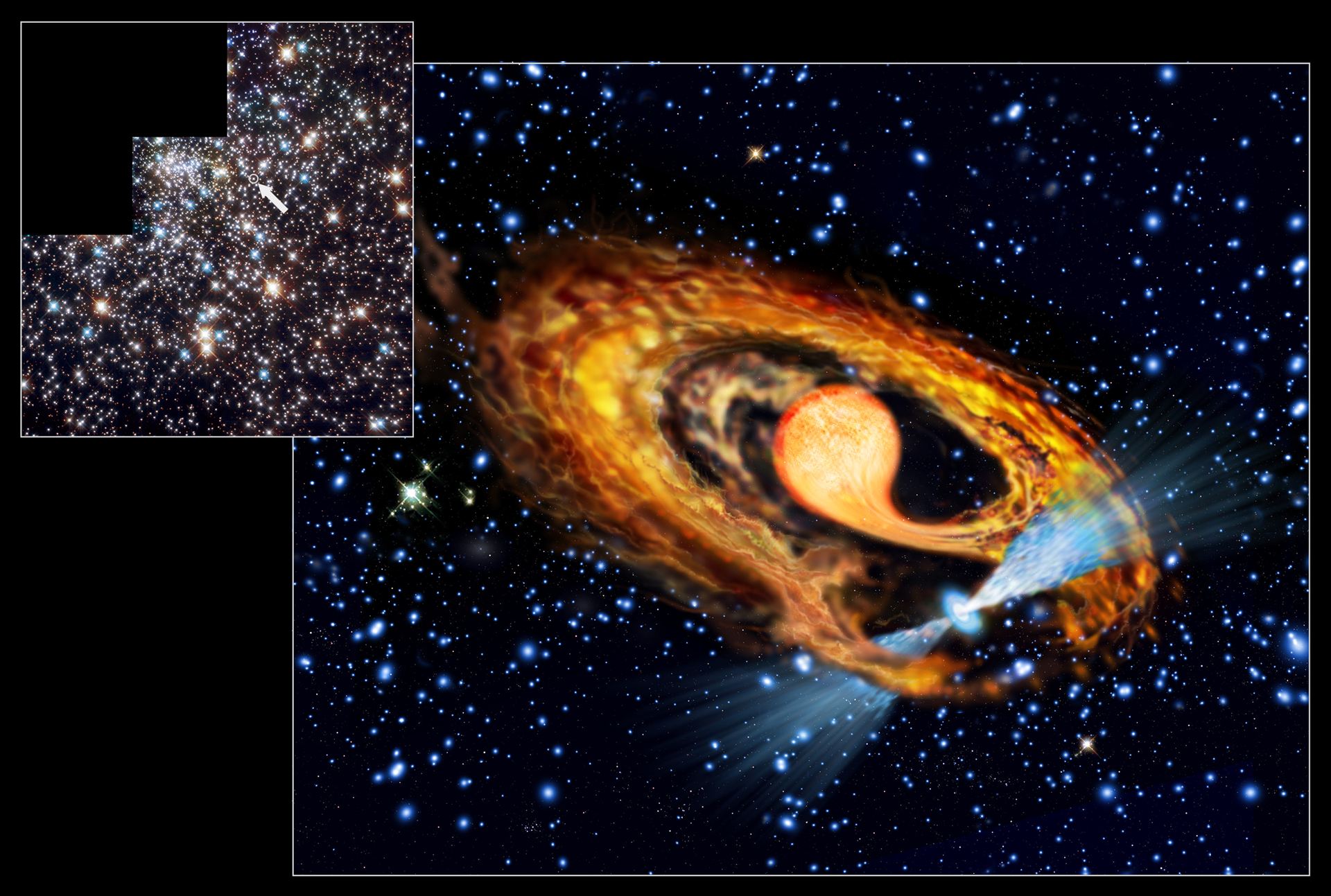 First view of a newborn millisecond pulsar