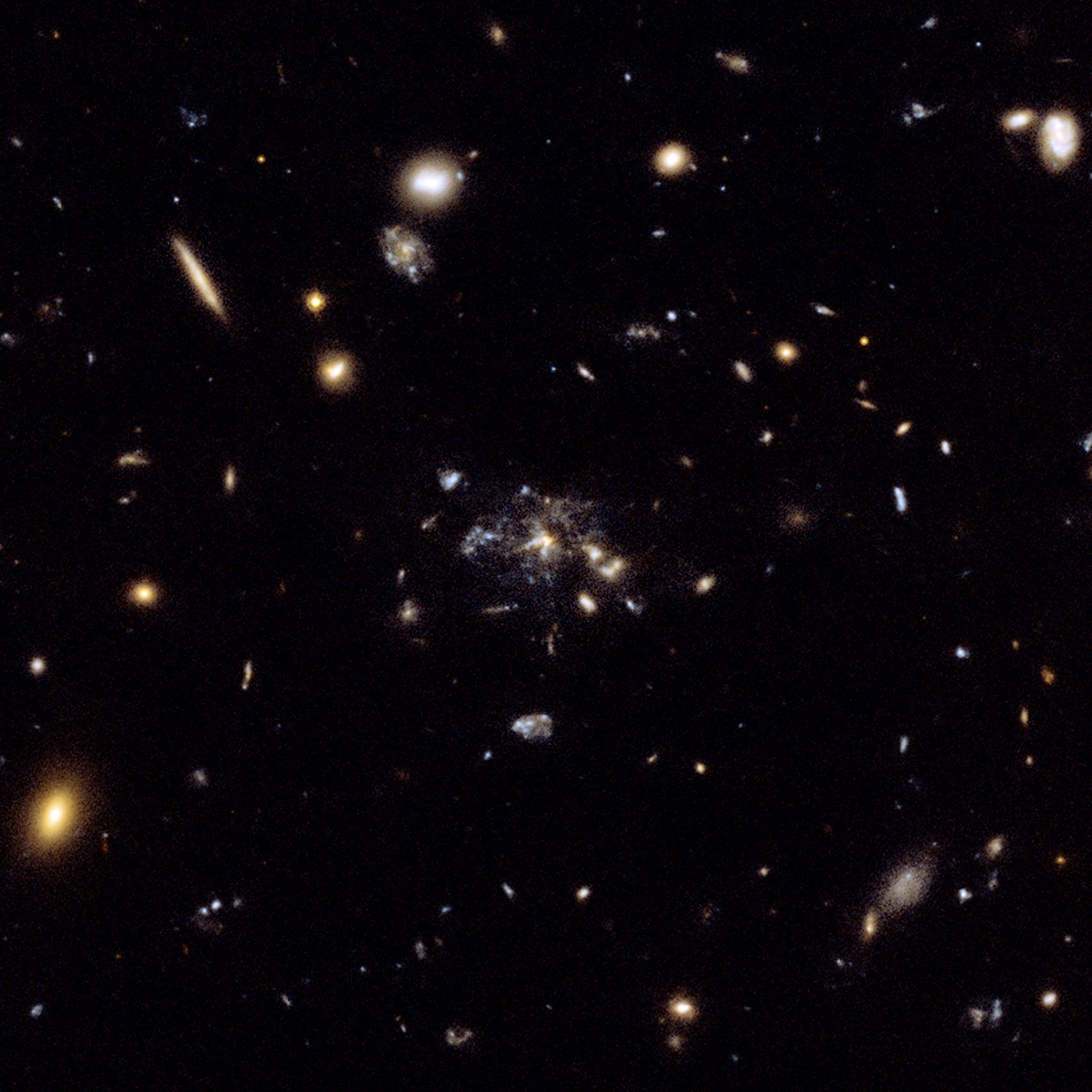 Flies in a spider&rsquo;s web Galaxy caught in the making