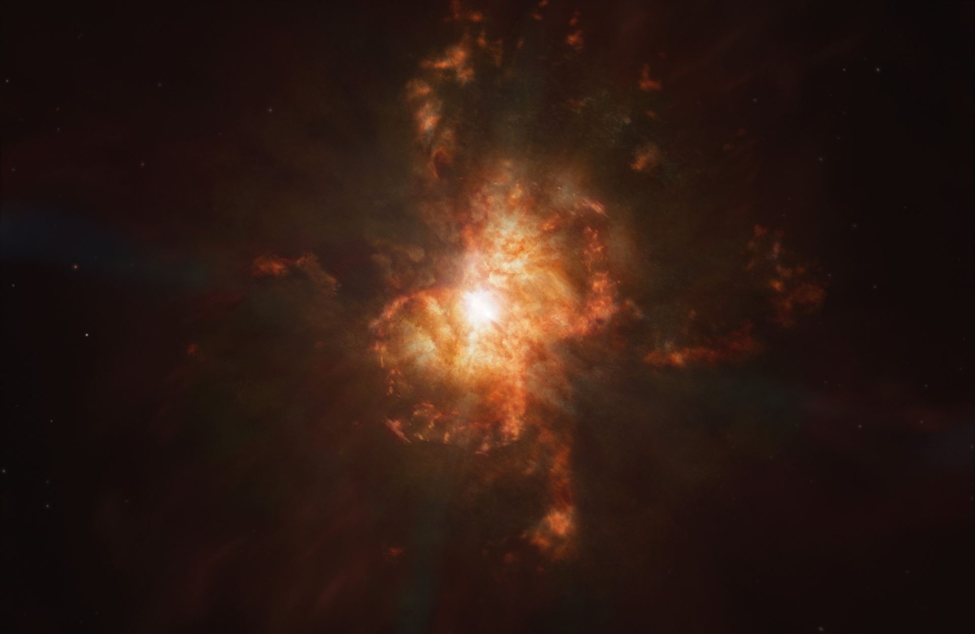 Formation of the Southern Crab Nebula (artist&rsquo;s impression)