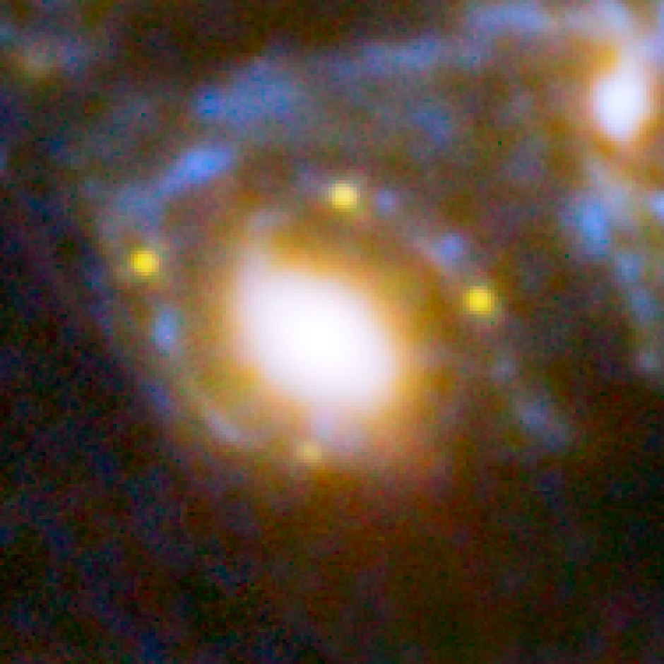 Four supernova images in an Einstein cross