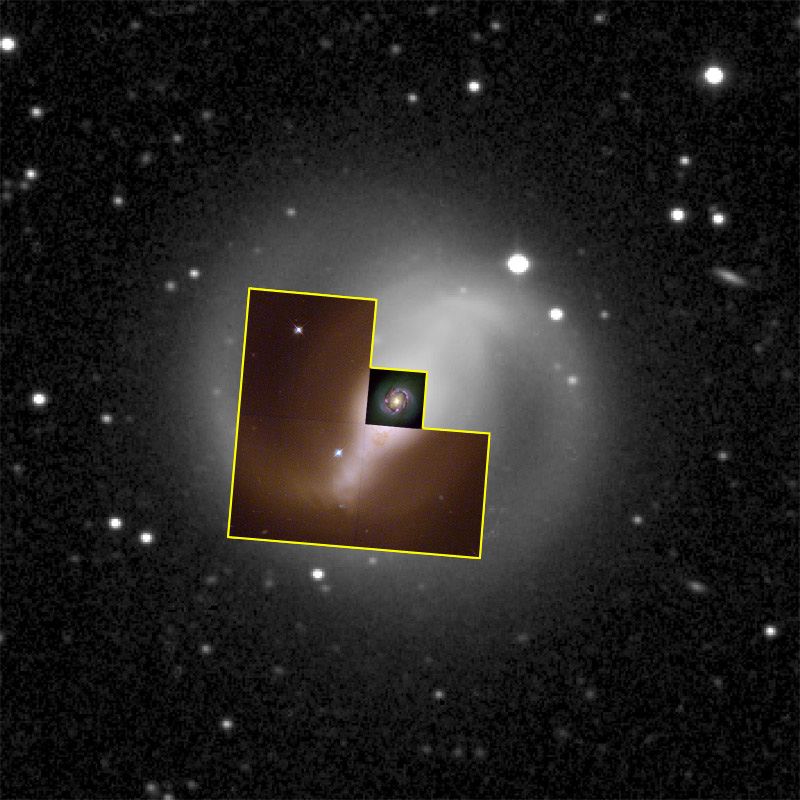 Galaxy NGC 4314 (Hubble and Ground-Based View)