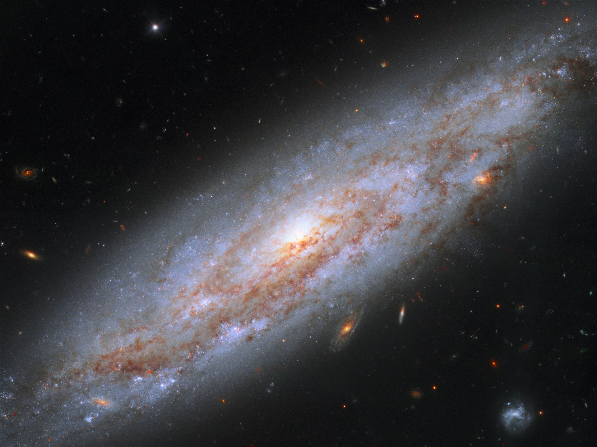 Galaxy full of cosmic lighthouses