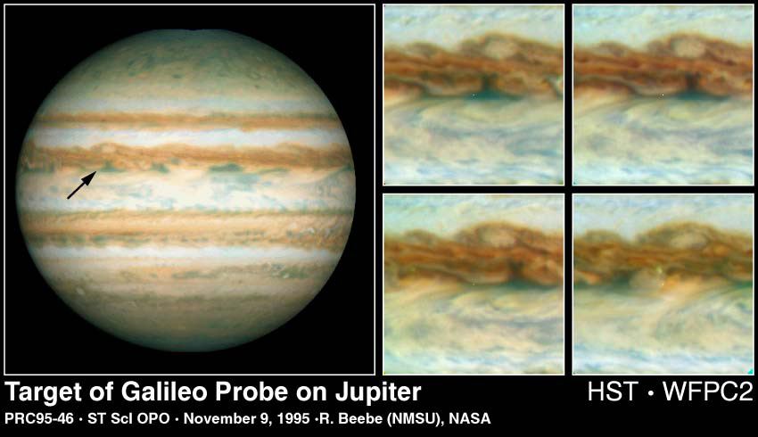 Galileo Probe Entry Site on Jupiter