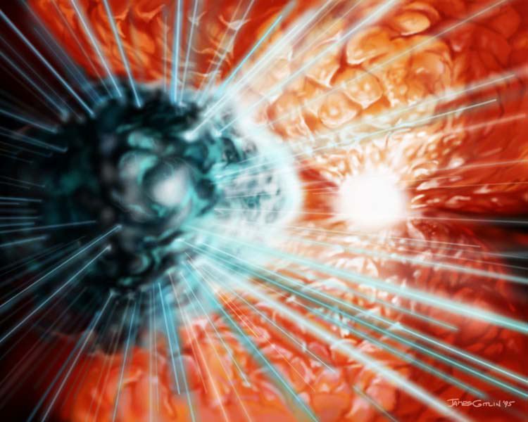 Gas Cloud near Eta Carinae (artist&rsquo;s impression)