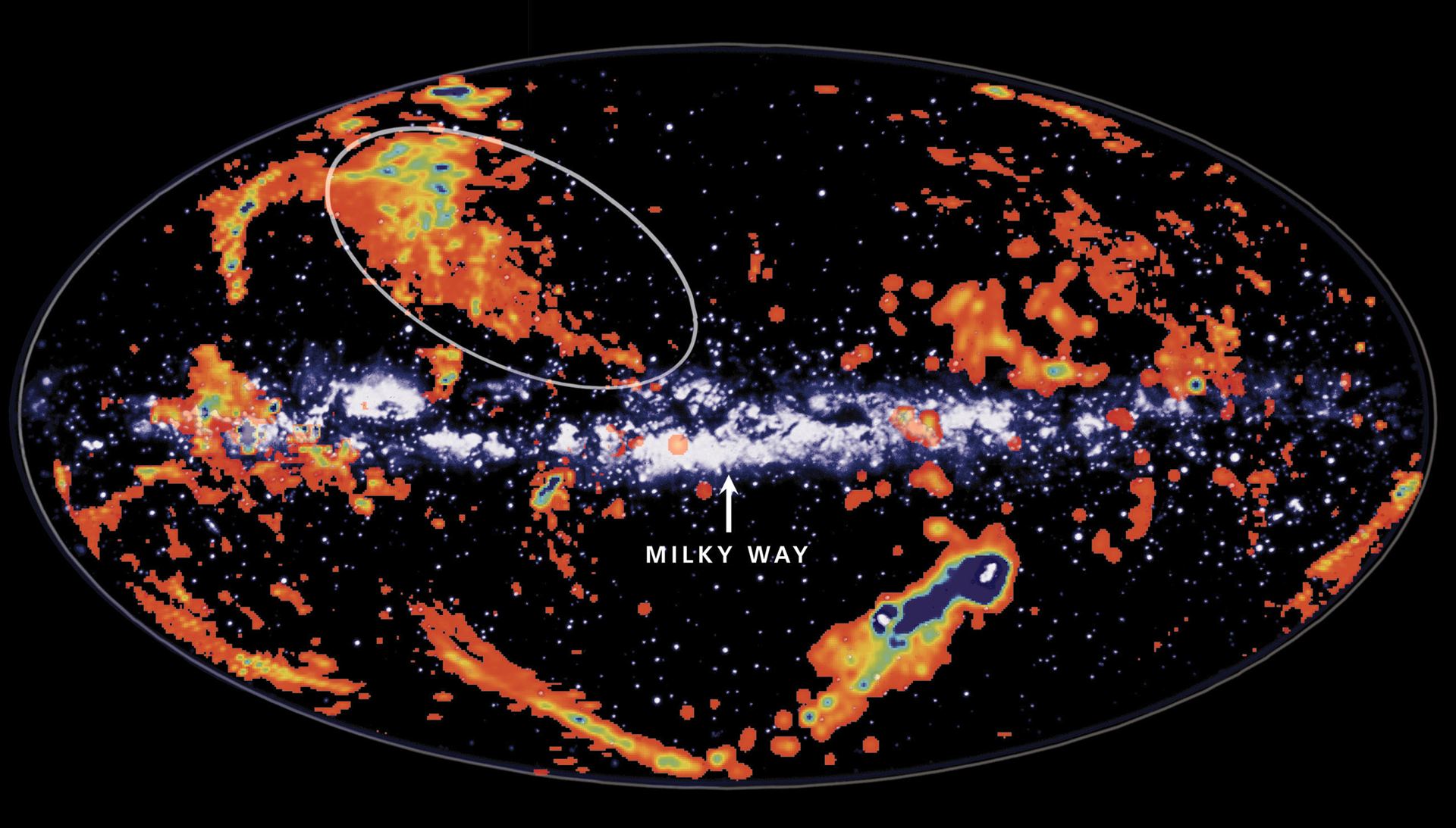 Gas clouds raining star stuff onto Milky Way Galaxy