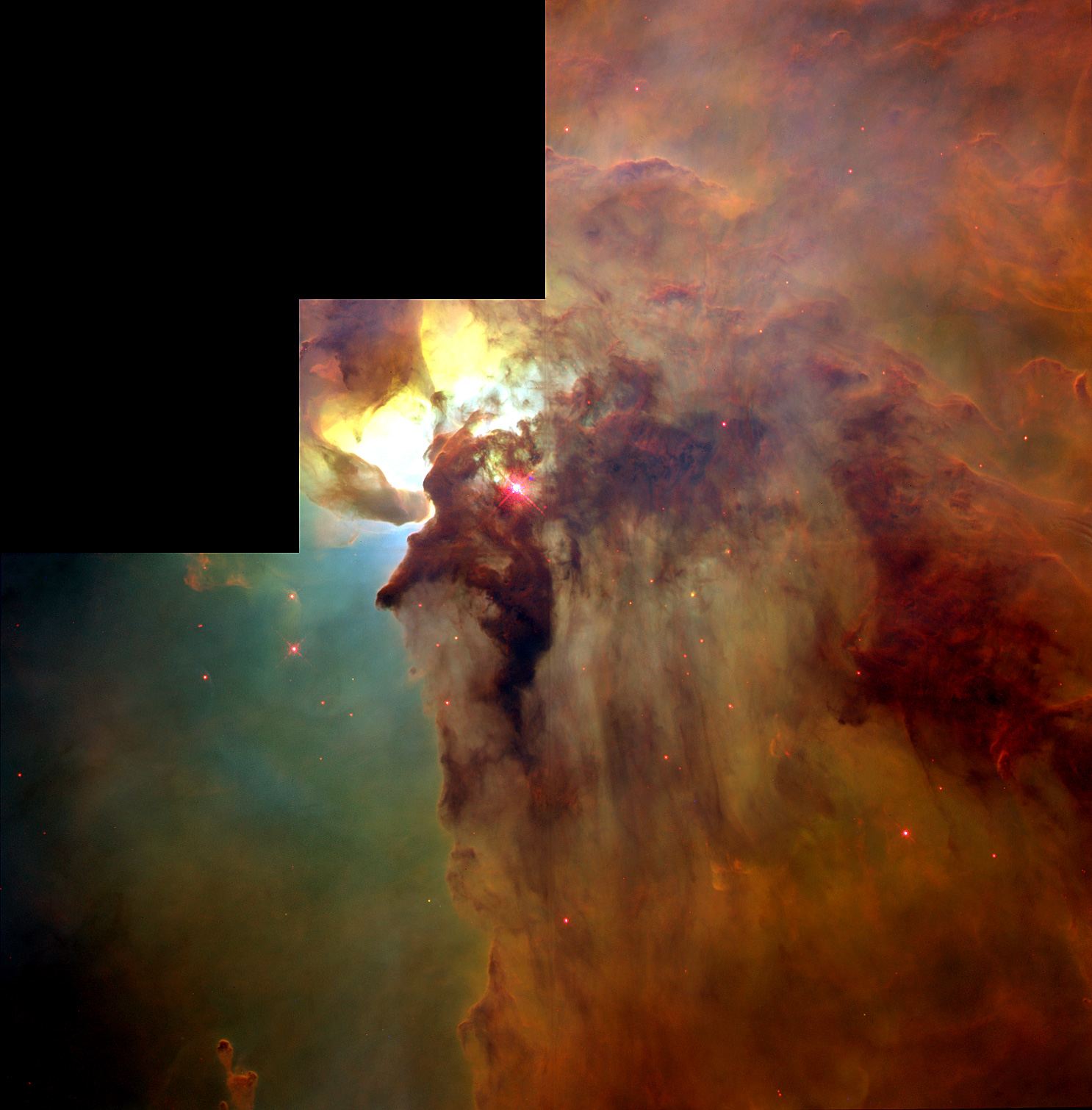 Giant &lsquo;Twisters&rsquo; in the Lagoon Nebula