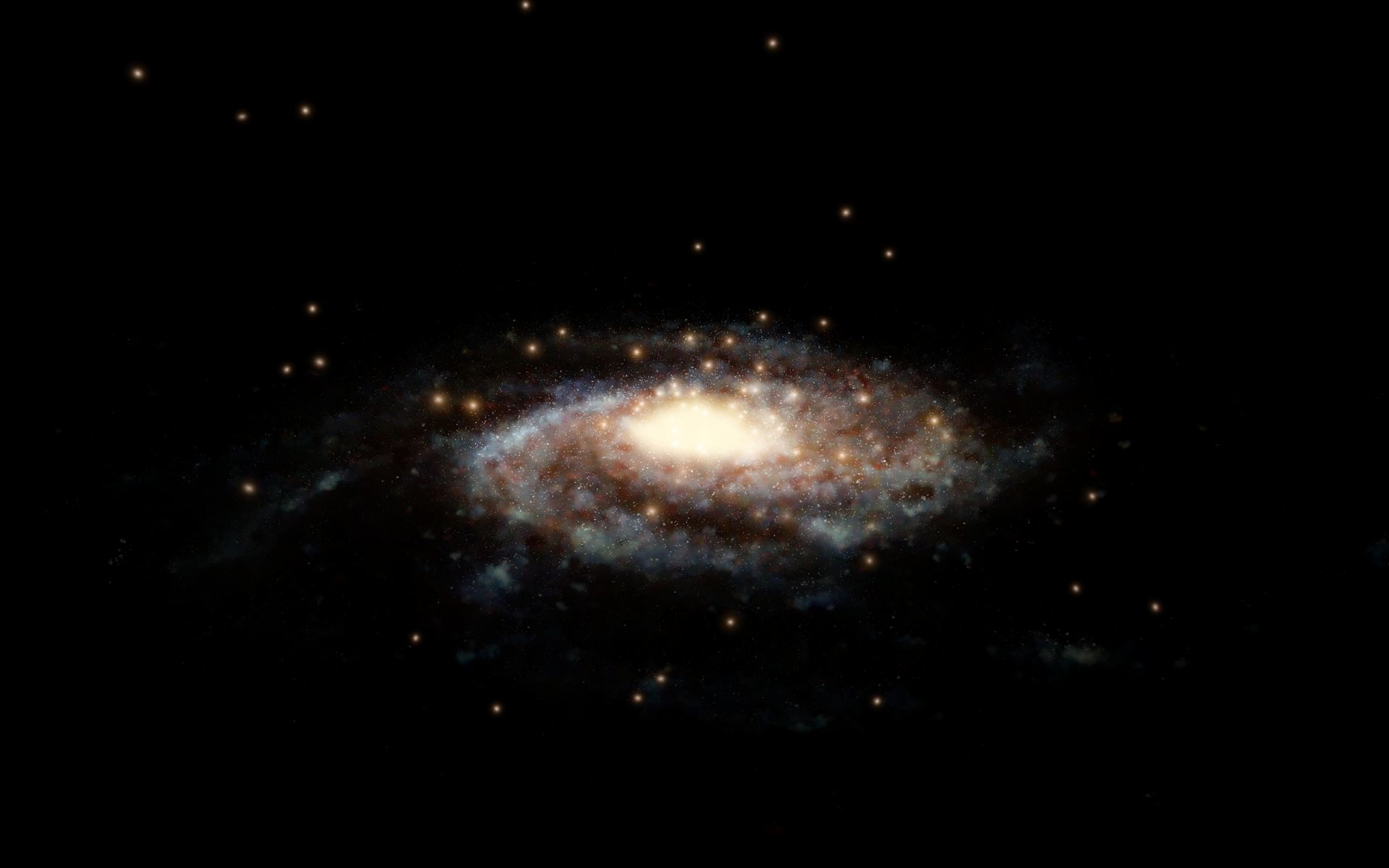 Globular clusters surrounding the Milky Way (artist’s impression)