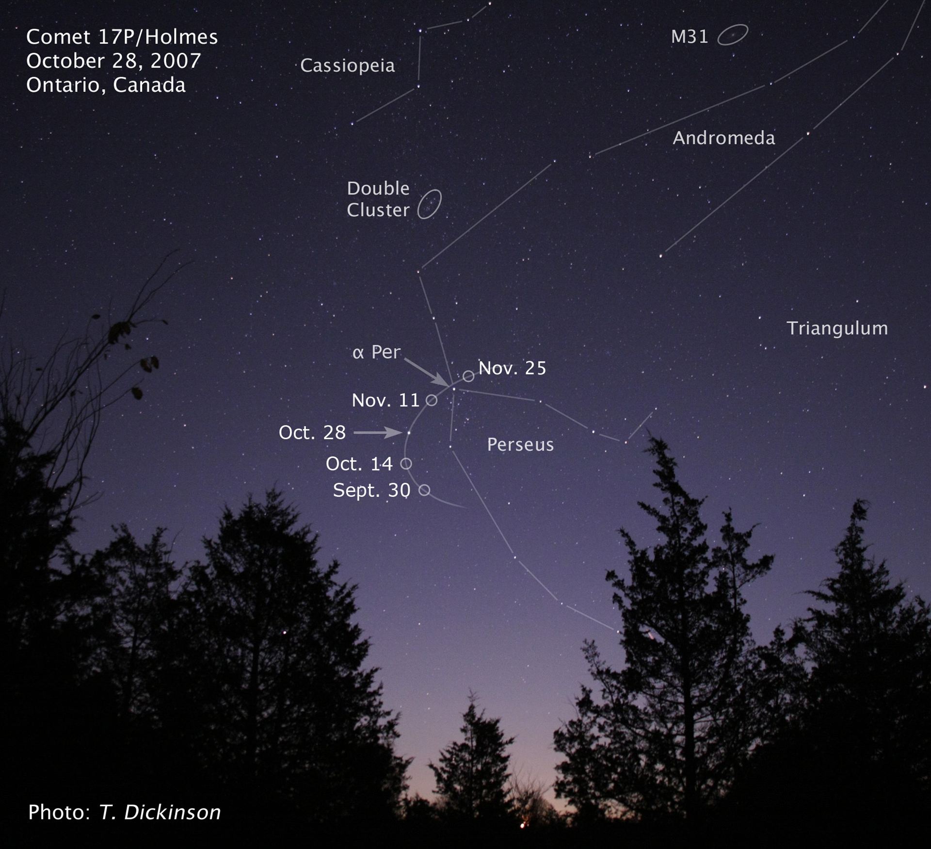 Ground-based image of Comet 17PHolmes