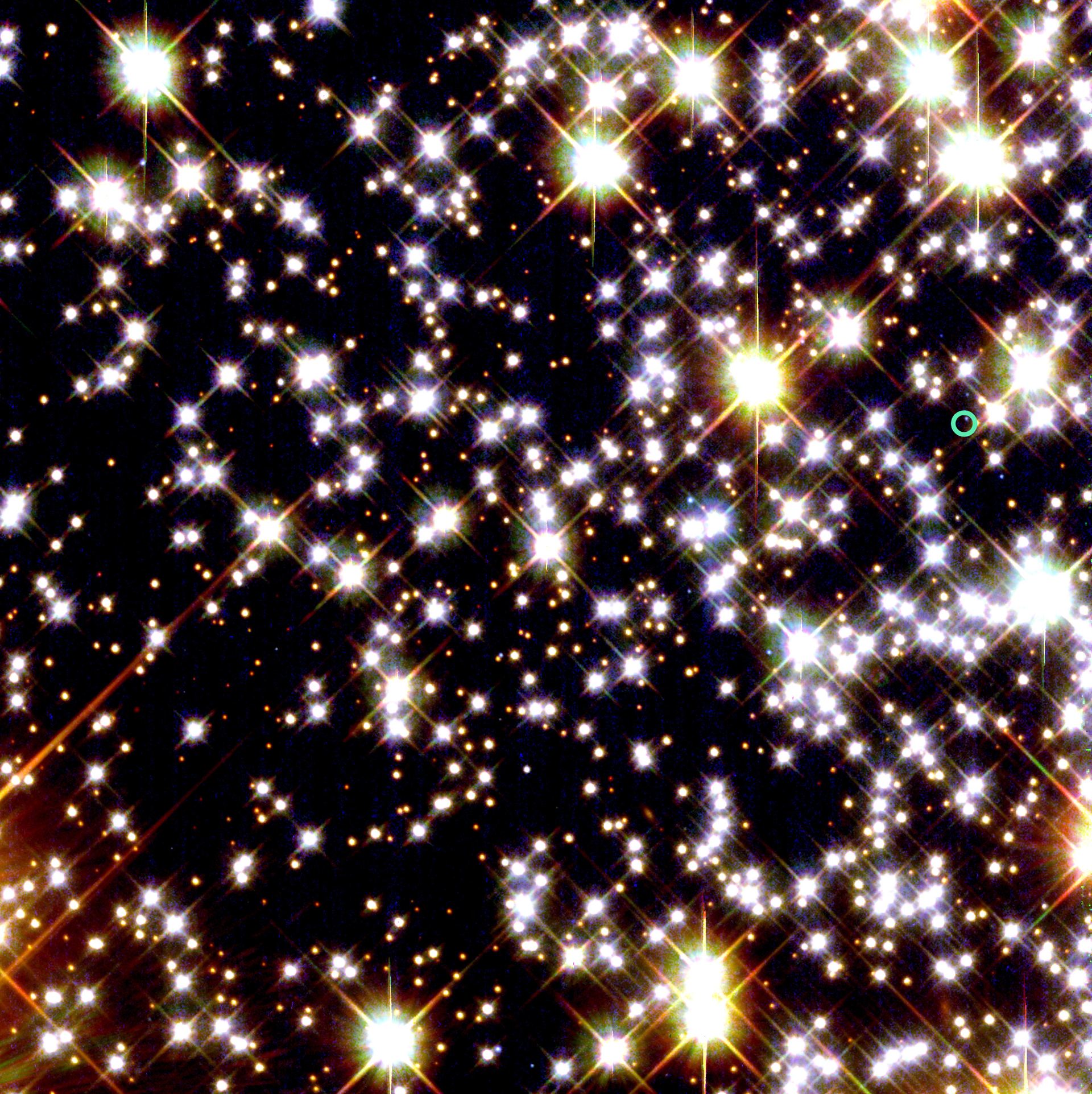 HSTWFPC2 Image with Location of Pulsar