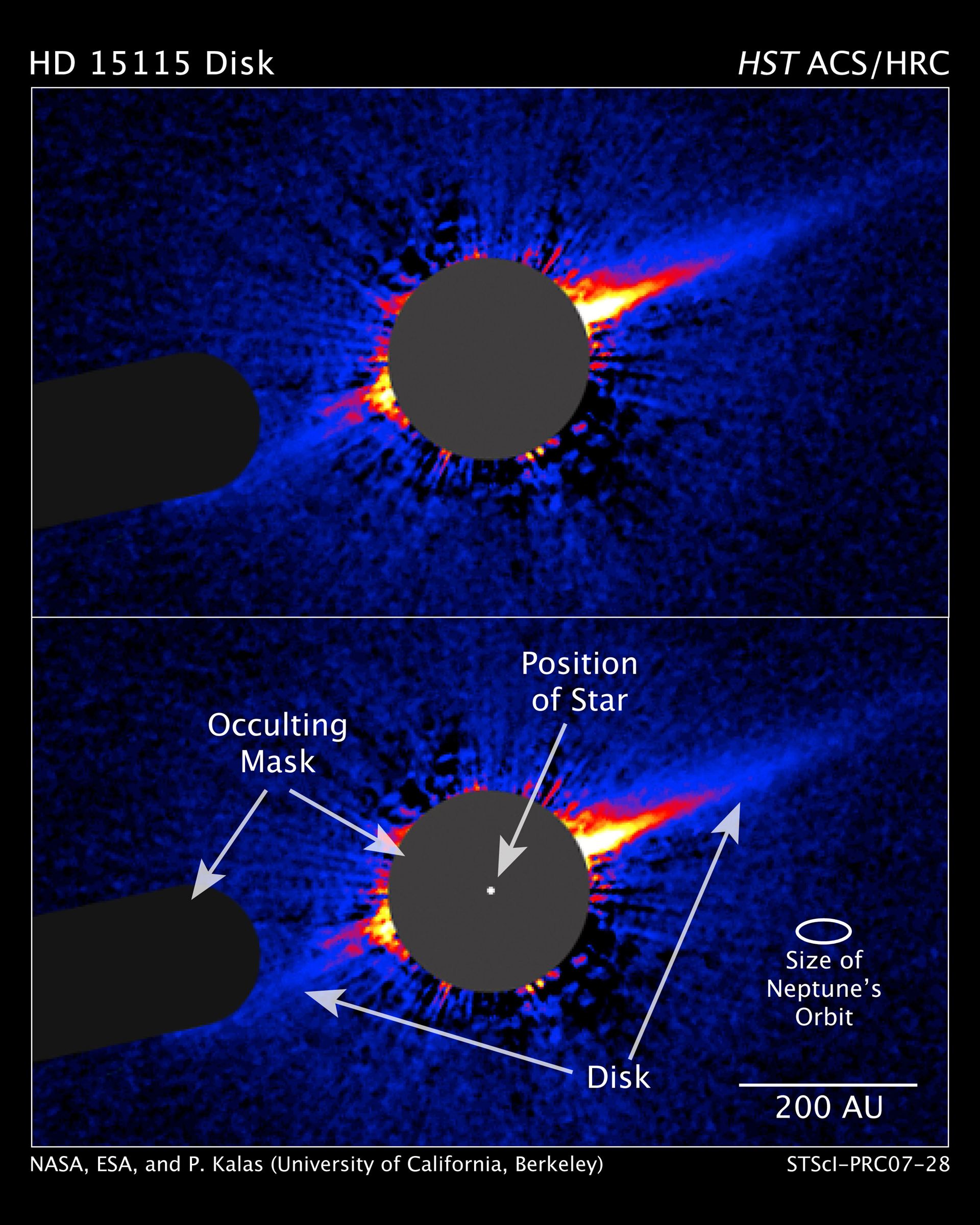 Hubble Reveals Lopsided Debris Disk Around Star