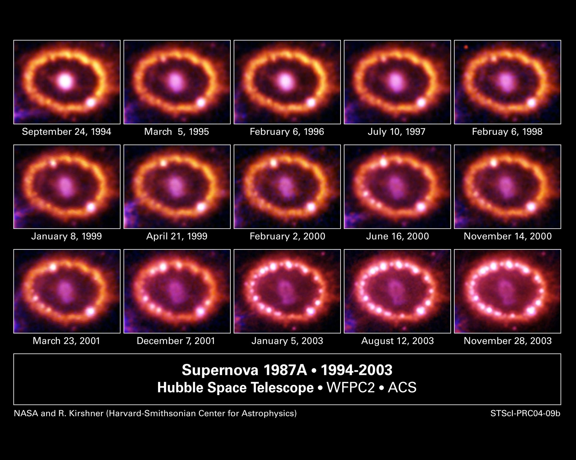 Hubble Supernova 1987A Scrapbook (1994-2003)