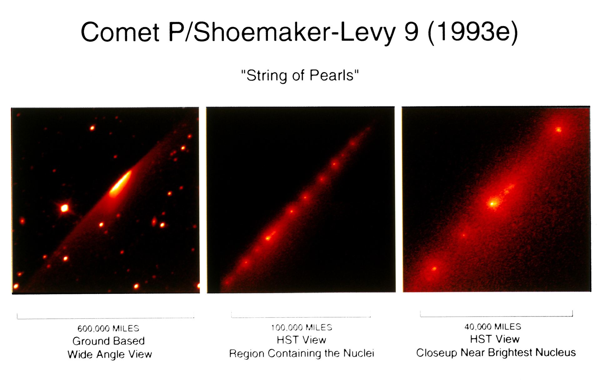 Hubble Telescope Image of the String of Pearls Comet