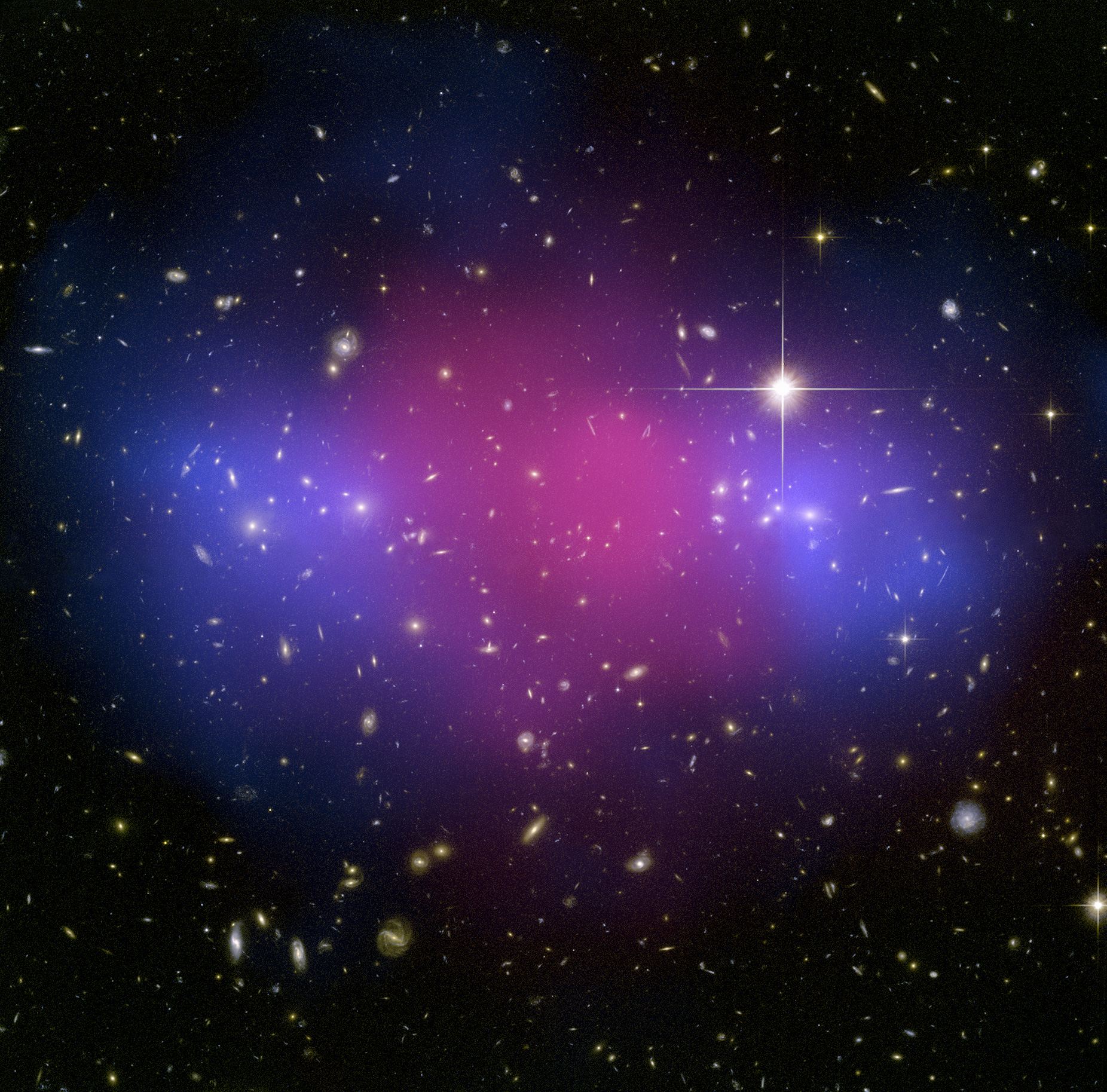 Hubble and Chandra composite of the galaxy cluster MACS J0025.4-1222