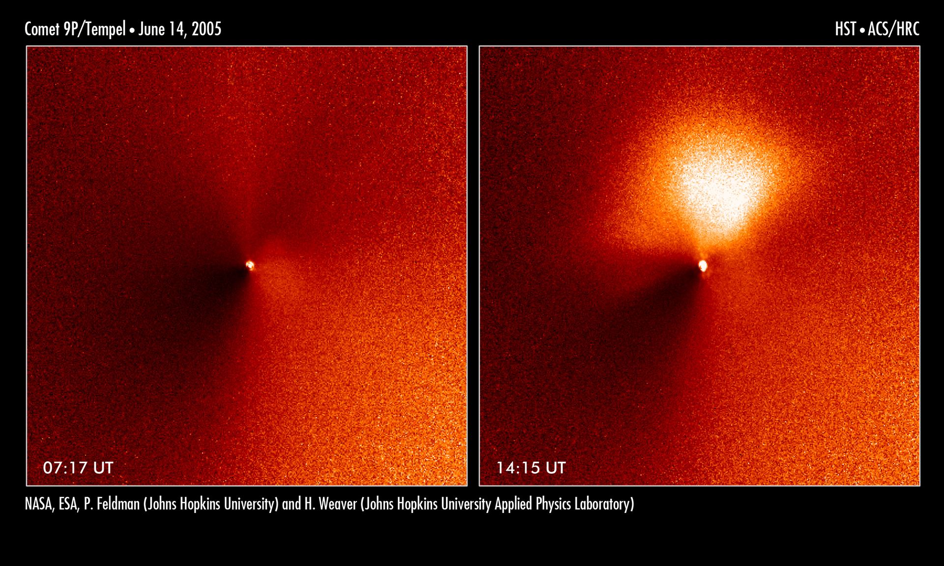 Hubble captures outburst from comet targeted by Deep Impact