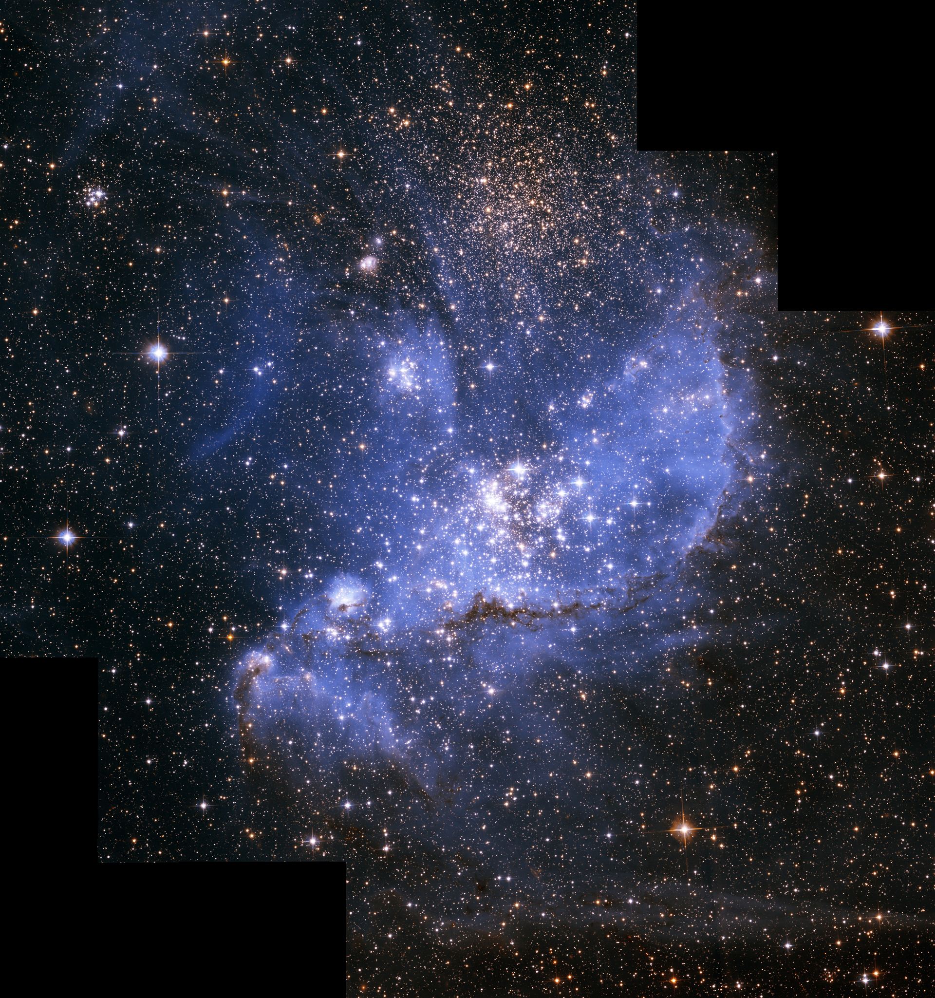 Hubble finds infant stars in neighbouring galaxy