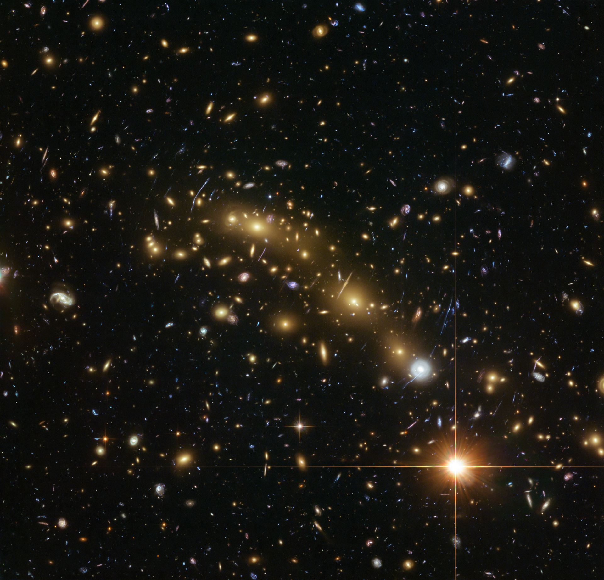 Hubble image of galaxy cluster MACS J0416.1–2403