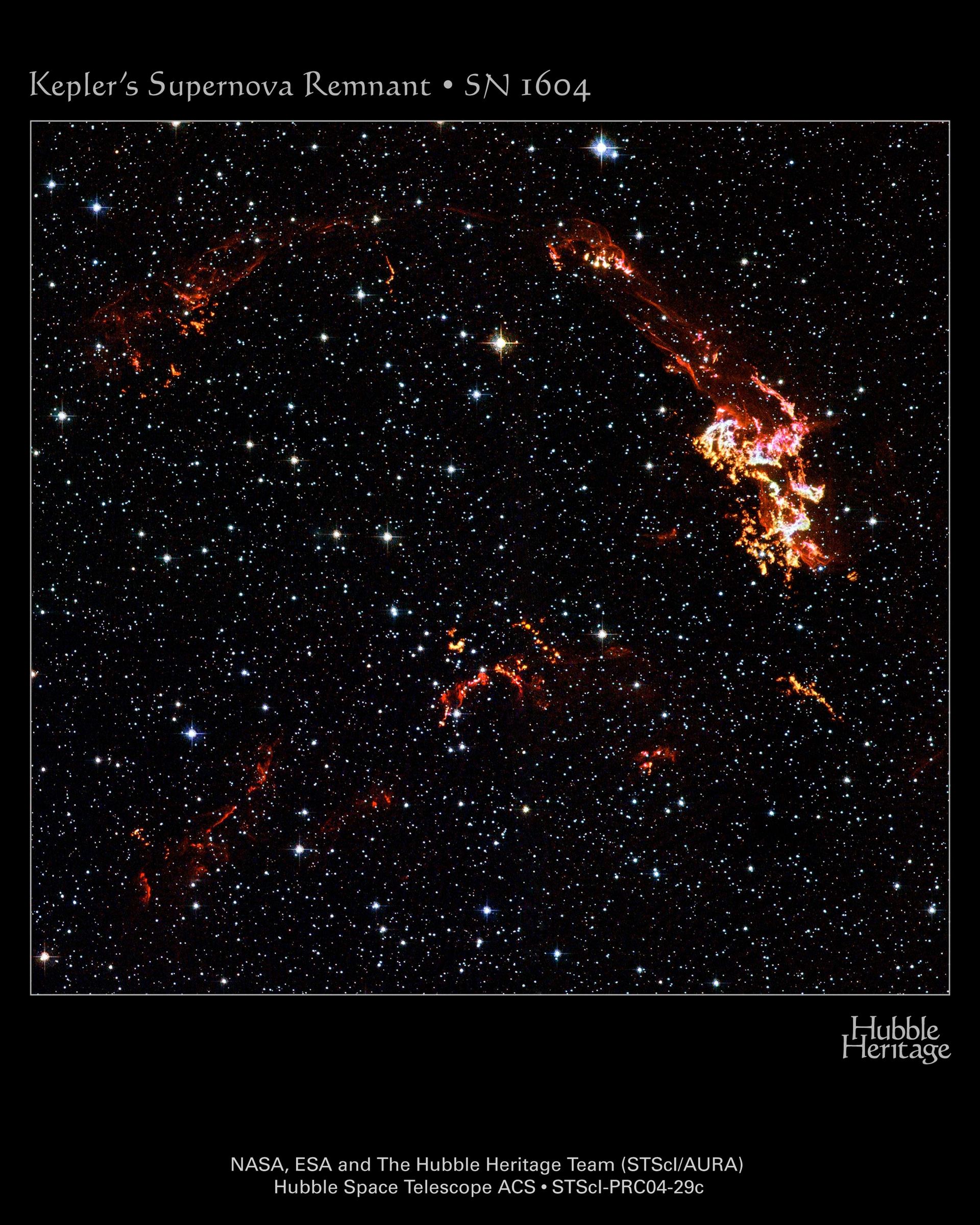 Hubble images Kepler&rsquo;s Supernova remnant (Hubble heritage photo)