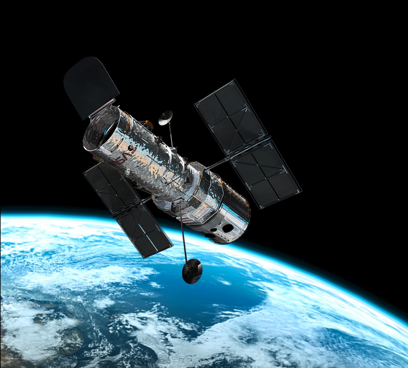 Hubble in orbit