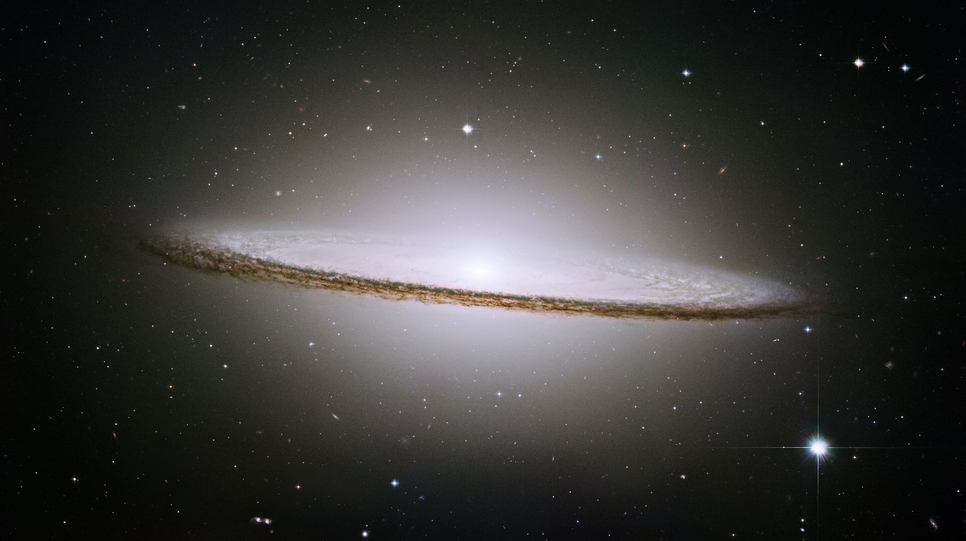 Hubble mosaic of the majestic Sombrero Galaxy