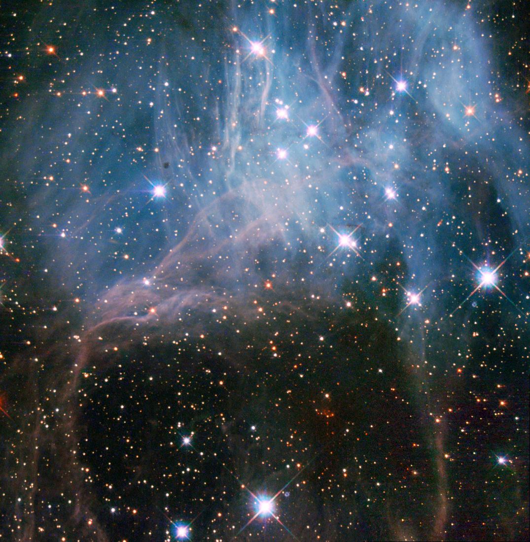 Hubble peeks inside a stellar cloud